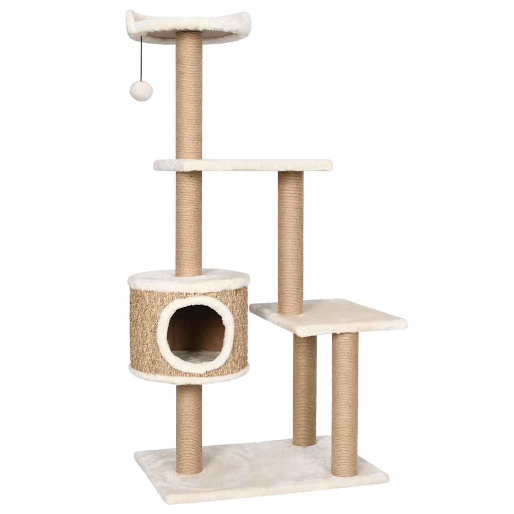 Tall Cat Scratching Post 123 cm — Natural Seagrass