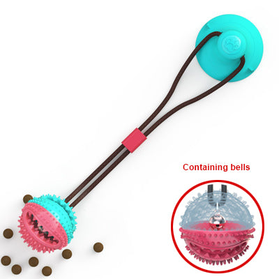 Dog Toys Silicon Suction Cup Tug Interactive Ball — Chew, Bite & Tooth Cleaning Pet Supplies