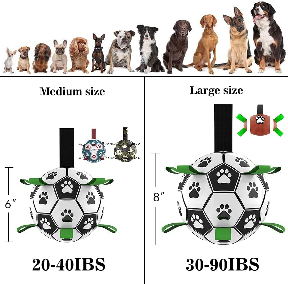 Interactive Dog Football Soccer Ball Toy | Outdoor Training Ball for Large Dogs