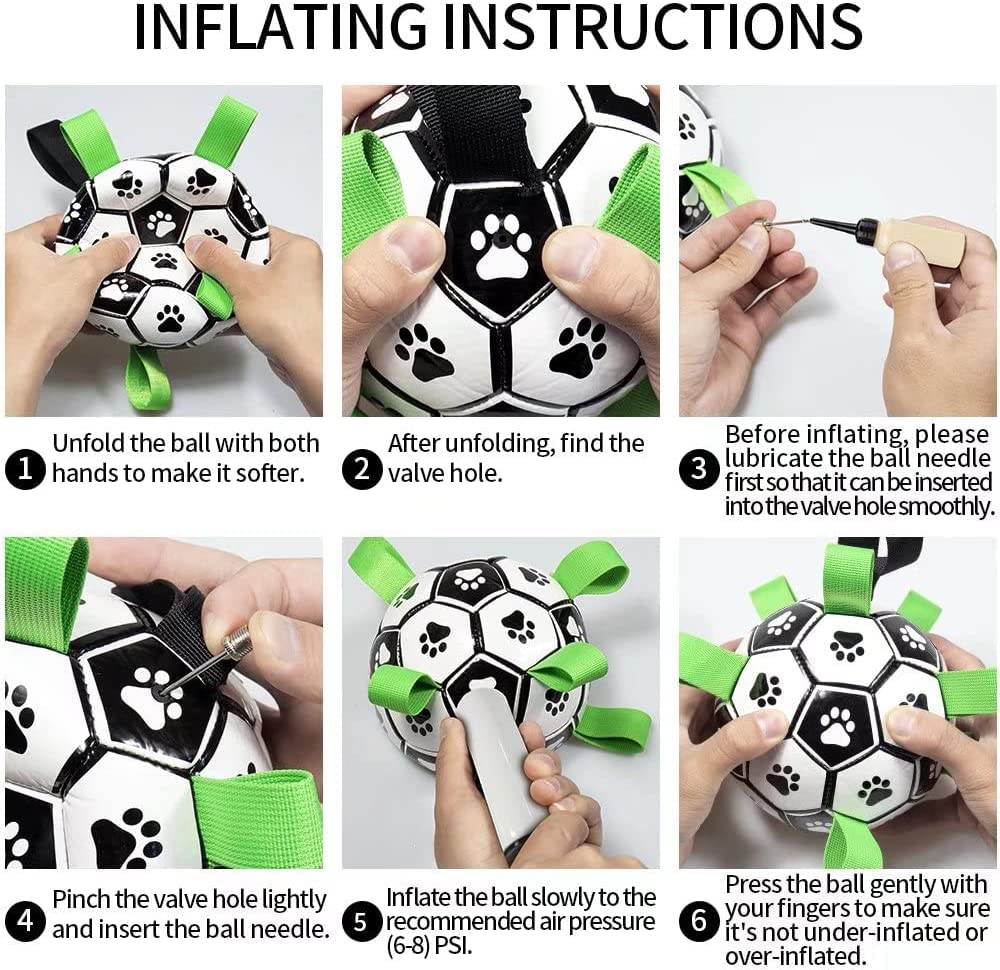 Interactive Dog Football Soccer Ball Toy | Outdoor Training Ball for Large Dogs
