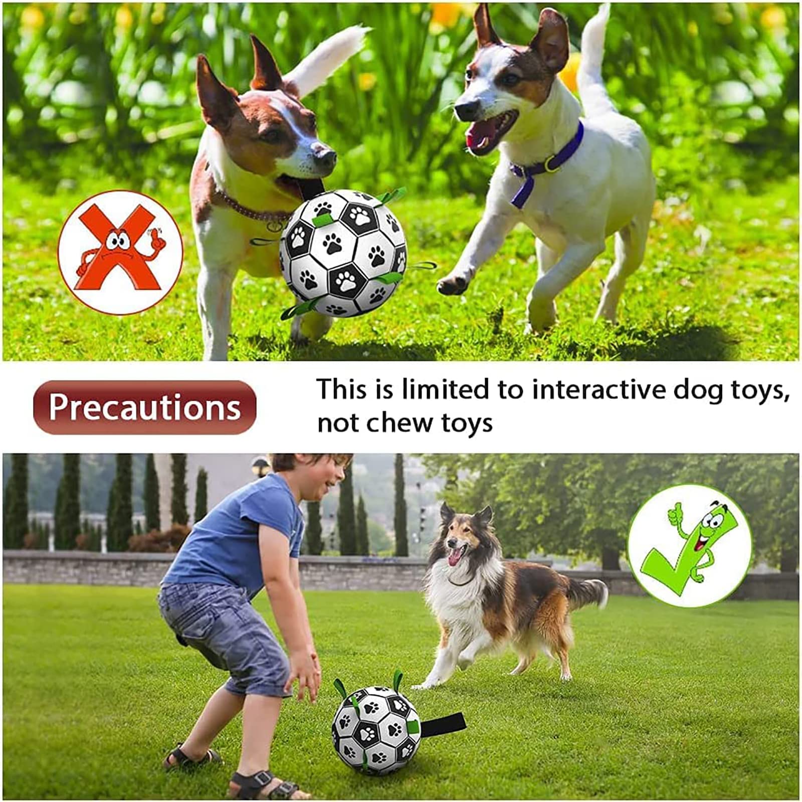 Interactive Dog Football Soccer Ball Toy | Outdoor Training Ball for Large Dogs