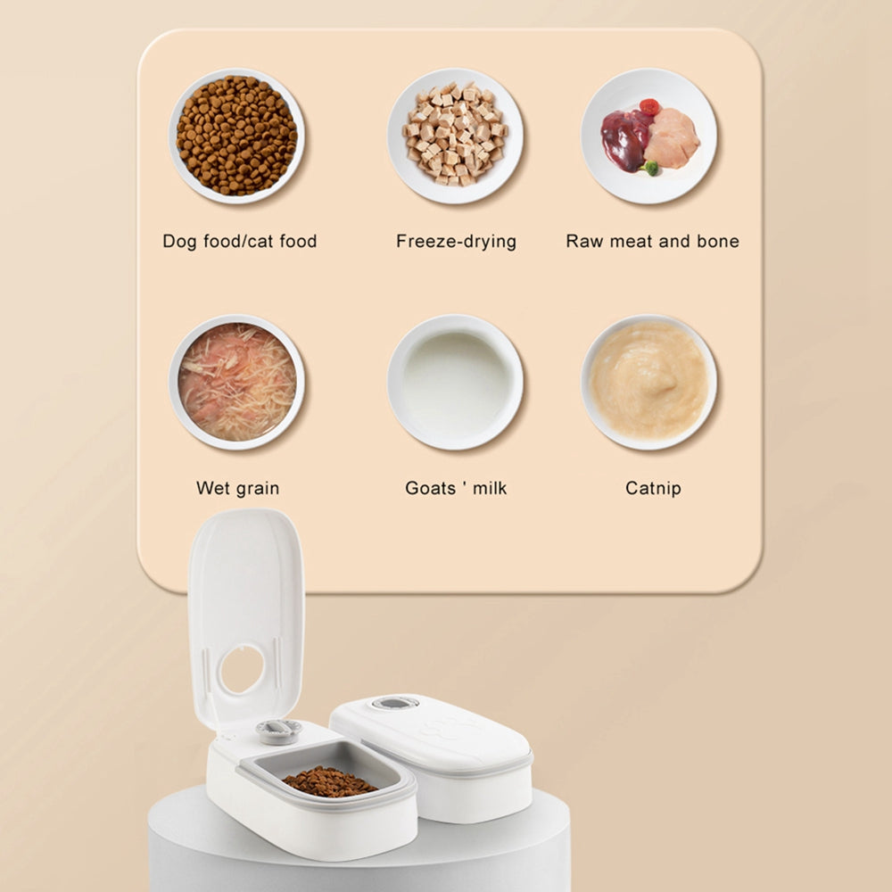 Automatic Pet Feeder Smart Food Dispenser For Cats & Dogs — Timer & Stainless Steel Bowl
