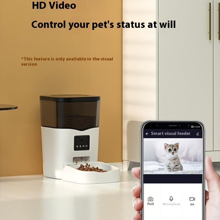 Automatischer Katzenfutterspender mit Zeitschaltuhr, Video und interaktiver Haustierfütterung für Katzen