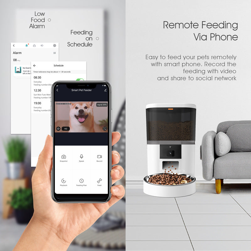 Solayne Smart Pet Feeder – Automatisches WLAN-Fütterungssystem mit Kamera