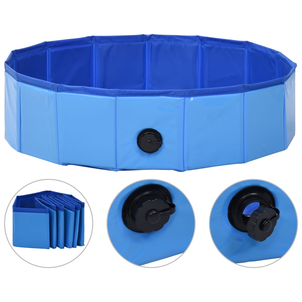 Solayne Foldable PVC Dog Pool – Non-Slip Paddling Pool for Dogs