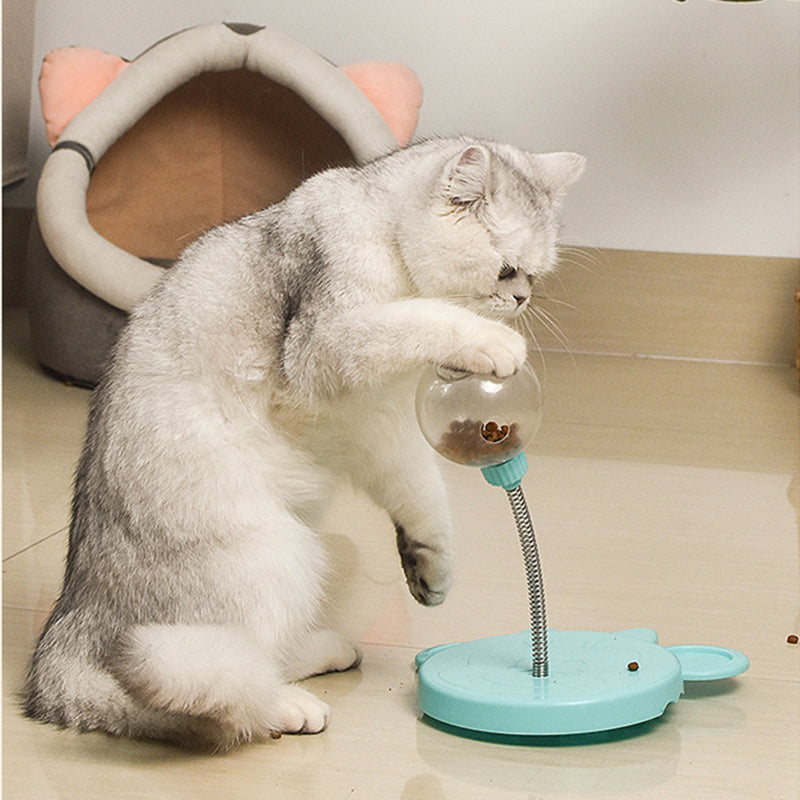 Cat Toy Leaking Ball Self-Playing Tumbler — Puzzle & Training Dispenser Bowl for Pets