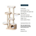 Solid Wood Cat Tree with Integrated Scratching Post & Cozy Nest