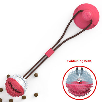 Dog Toys Silicon Suction Cup Tug Interactive Ball — Chew, Bite & Tooth Cleaning Pet Supplies