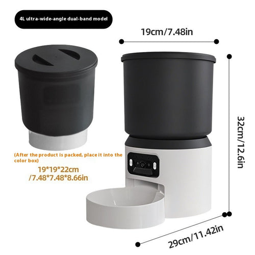 4L Intelligenter Futterautomat Katze Hund Zeitschaltung Fernüberwachung