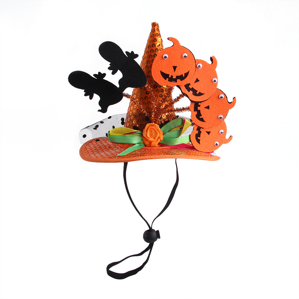 Chiens Chats Halloween Chapeaux Couvre-chef Citrouille