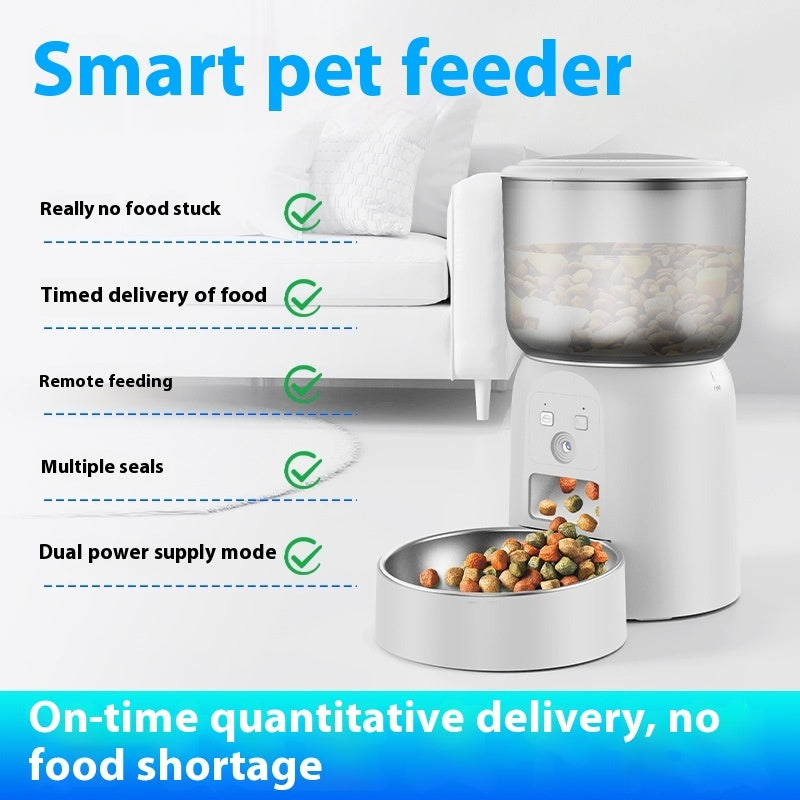 PET Intelligence Automatischer Futterspender Überwachung Zeitsteuerung Feuchtigkeitsgeschützt