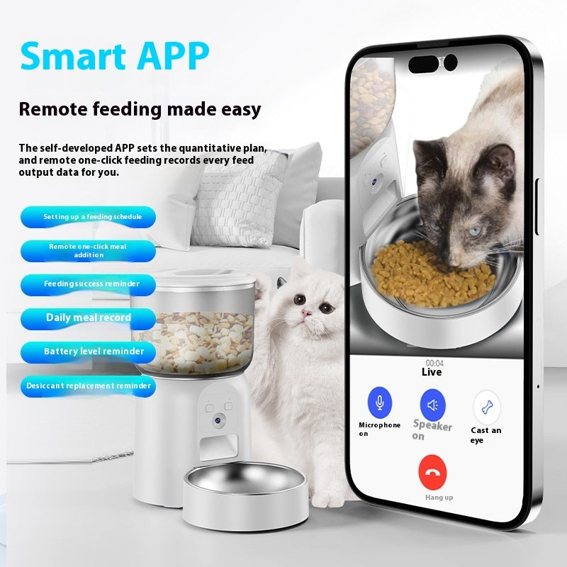 PET Intelligence Automatischer Futterspender Überwachung Zeitsteuerung Feuchtigkeitsgeschützt