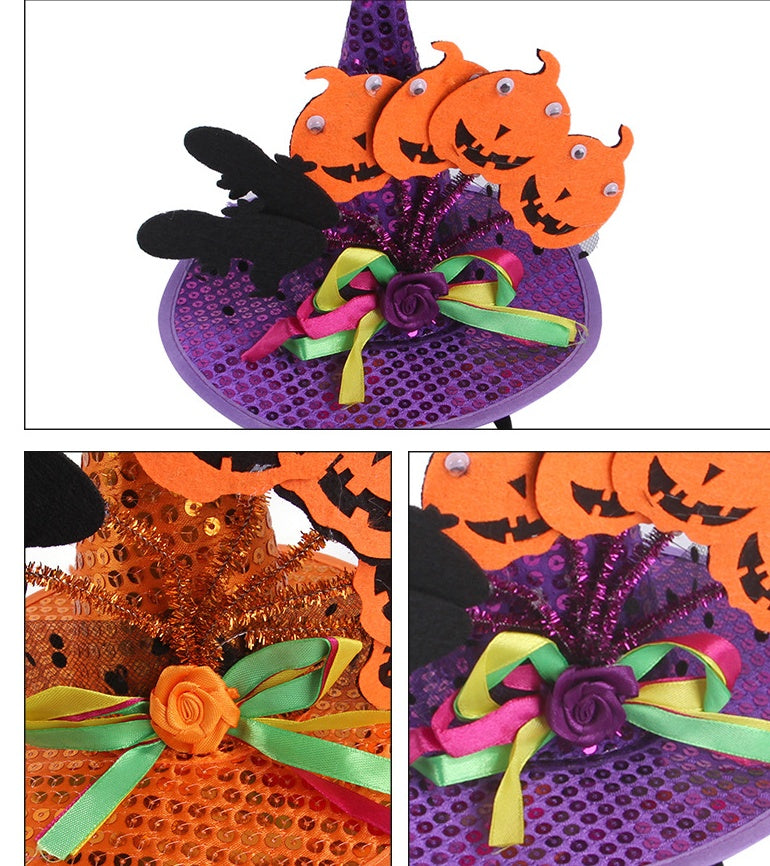 Chiens Chats Halloween Chapeaux Couvre-chef Citrouille