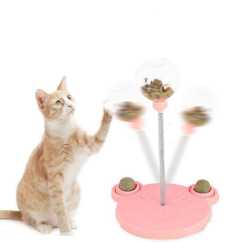 Cat Toy Leaking Ball Self-Playing Tumbler — Puzzle & Training Dispenser Bowl for Pets