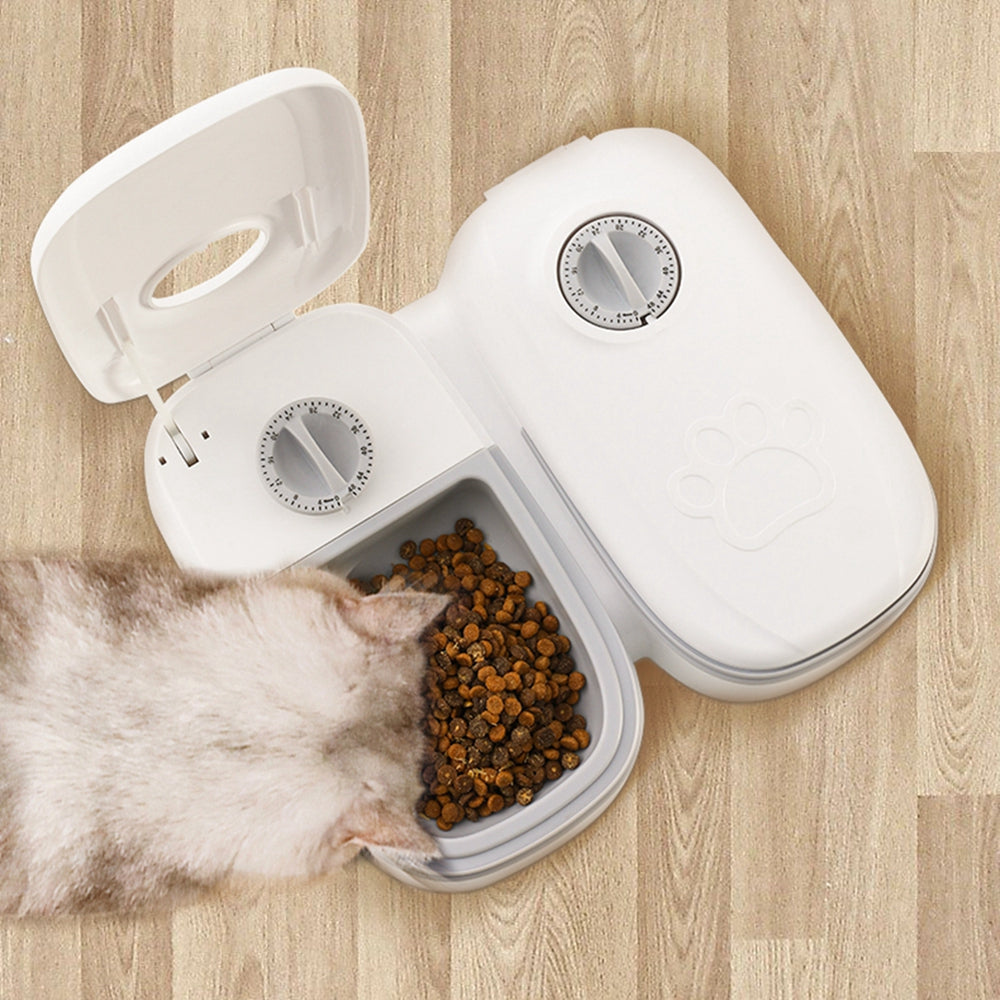 Automatic Pet Feeder Smart Food Dispenser For Cats & Dogs — Timer & Stainless Steel Bowl