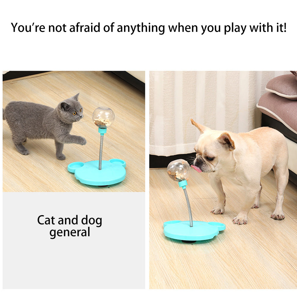 Cat Toy Leaking Ball Self-Playing Tumbler — Puzzle & Training Dispenser Bowl for Pets