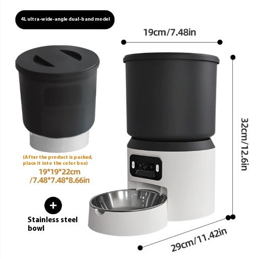 4L Intelligenter Futterautomat Katze Hund Zeitschaltung Fernüberwachung