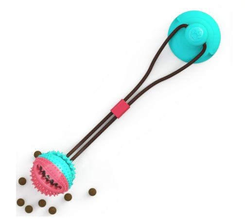 Dog Toys Silicon Suction Cup Tug Interactive Ball — Chew, Bite & Tooth Cleaning Pet Supplies