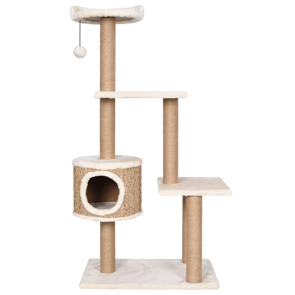 Tall Cat Scratching Post 123 cm — Natural Seagrass