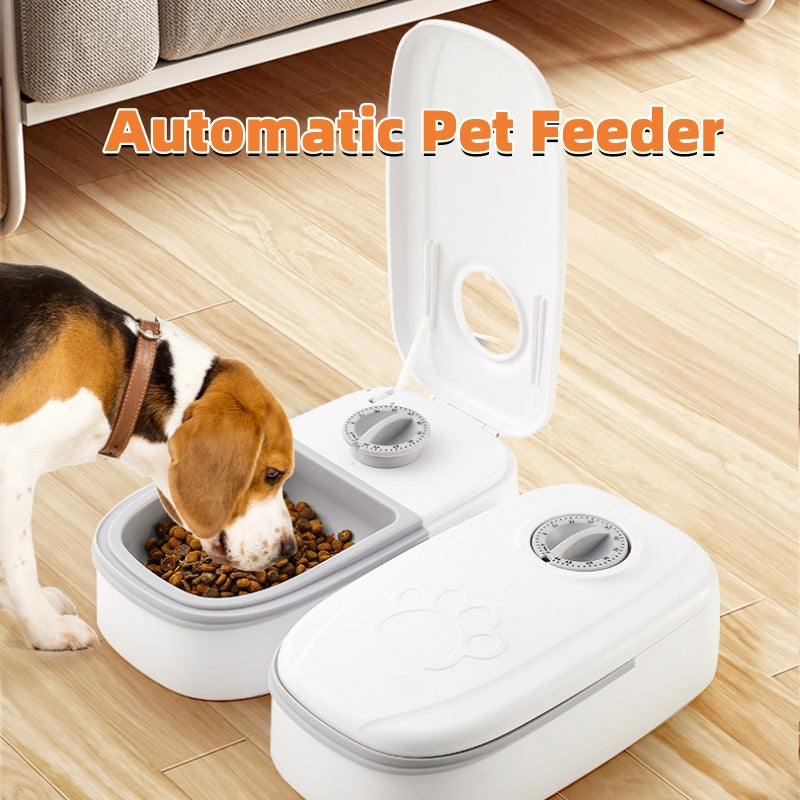 Automatic Pet Feeder Smart Food Dispenser For Cats & Dogs — Timer & Stainless Steel Bowl