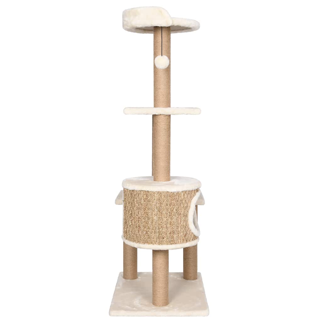 Tall Cat Scratching Post 123 cm — Natural Seagrass