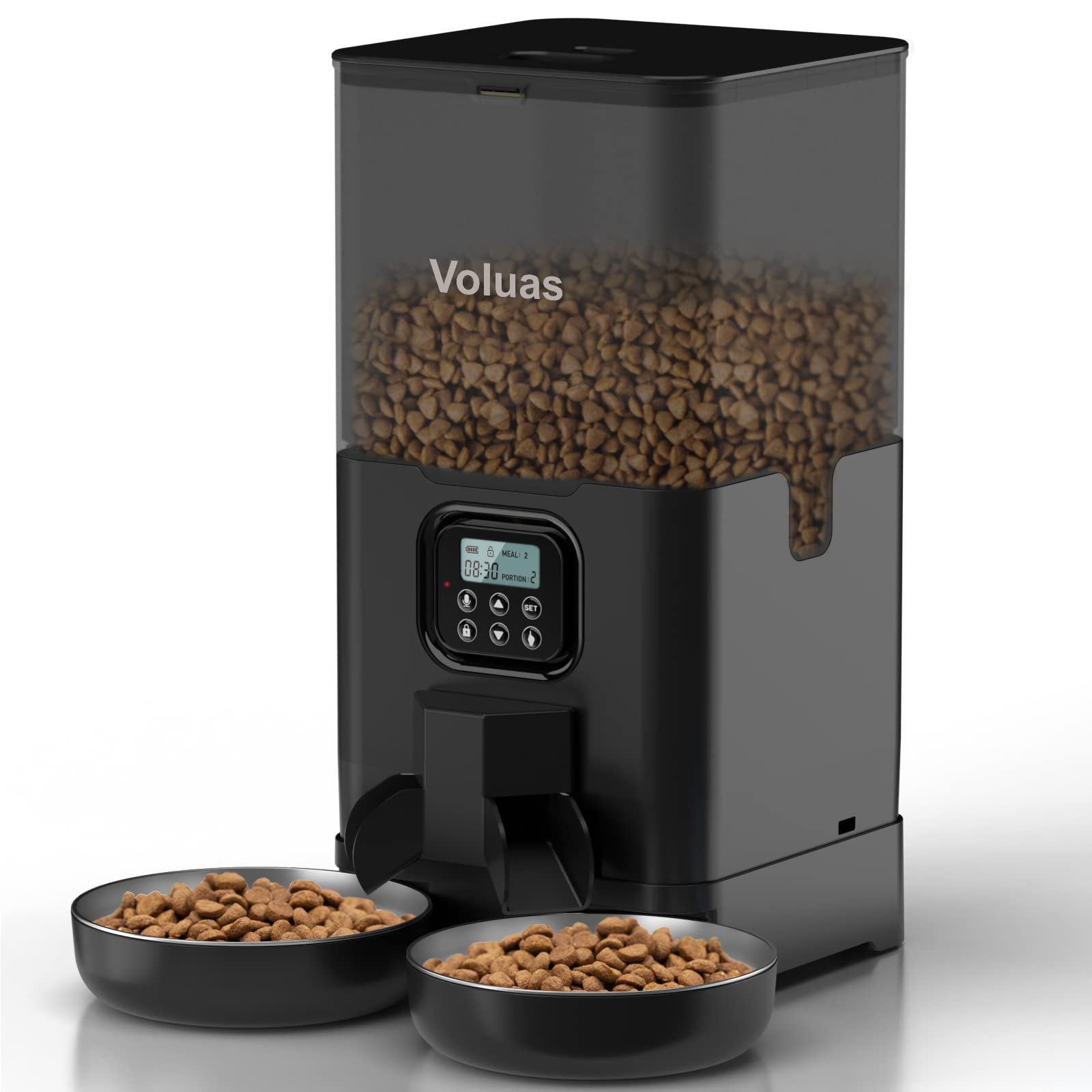 Solayne Smart Pet Feeder – Intelligenter automatischer Doppel-Mahlzeitenfutterautomat für Haustiere