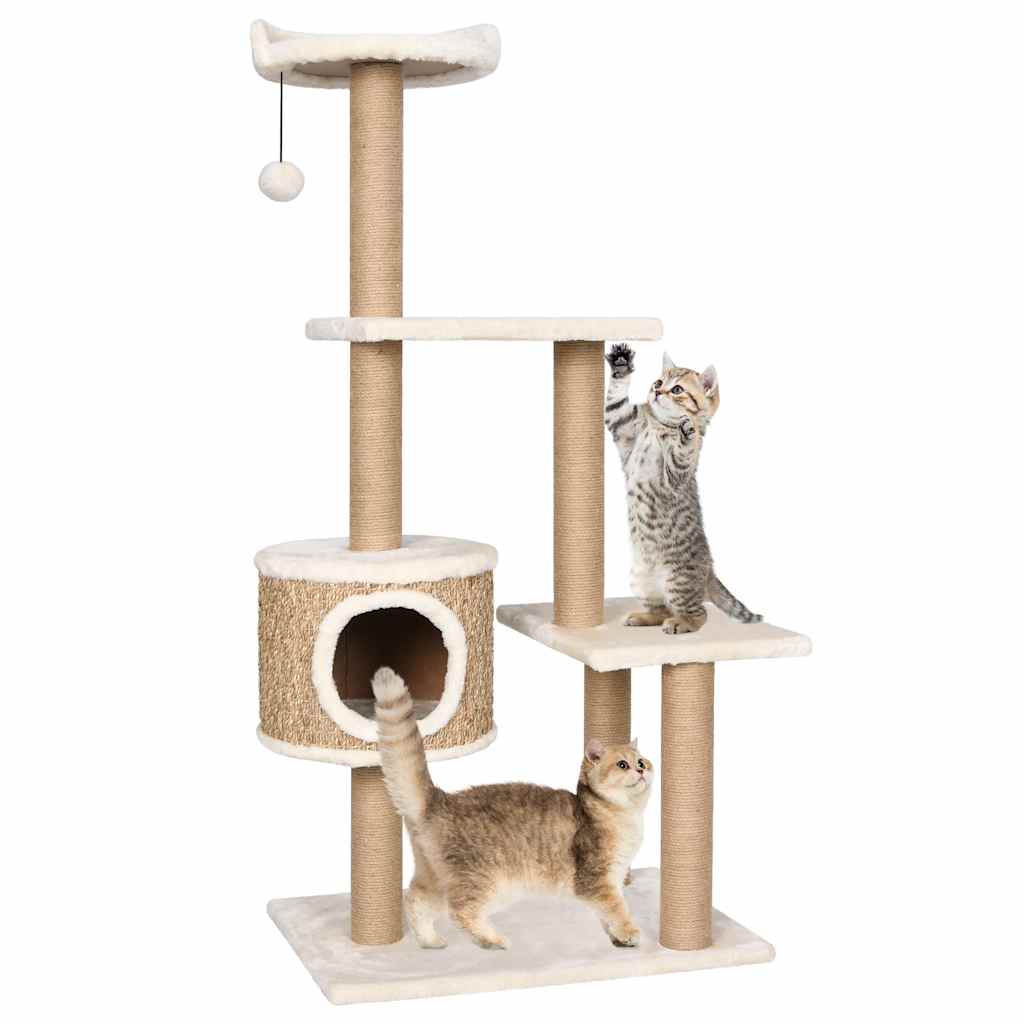 Tall Cat Scratching Post 123 cm — Natural Seagrass
